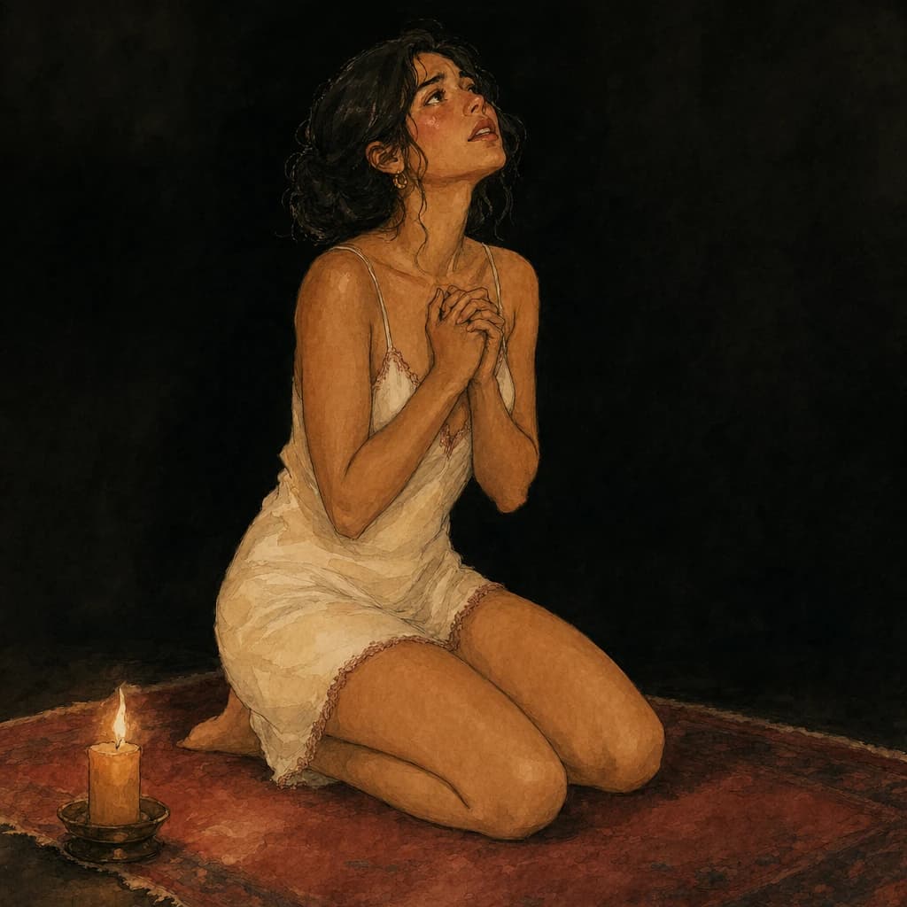 A partner playfully begging for attention illustrating the slutty-versus-sexy judgment about desire