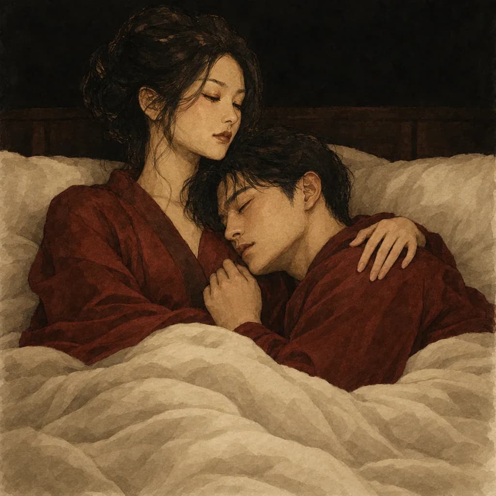 A loving couple holding each other gently, illustrating the mutual care the Bible says marital sex should involve