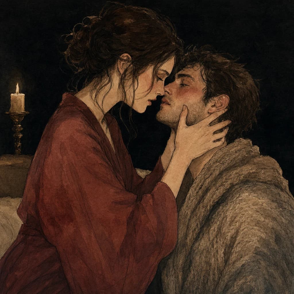 Partner asking for and awaiting permission to climax during an edging-led multiple orgasm session