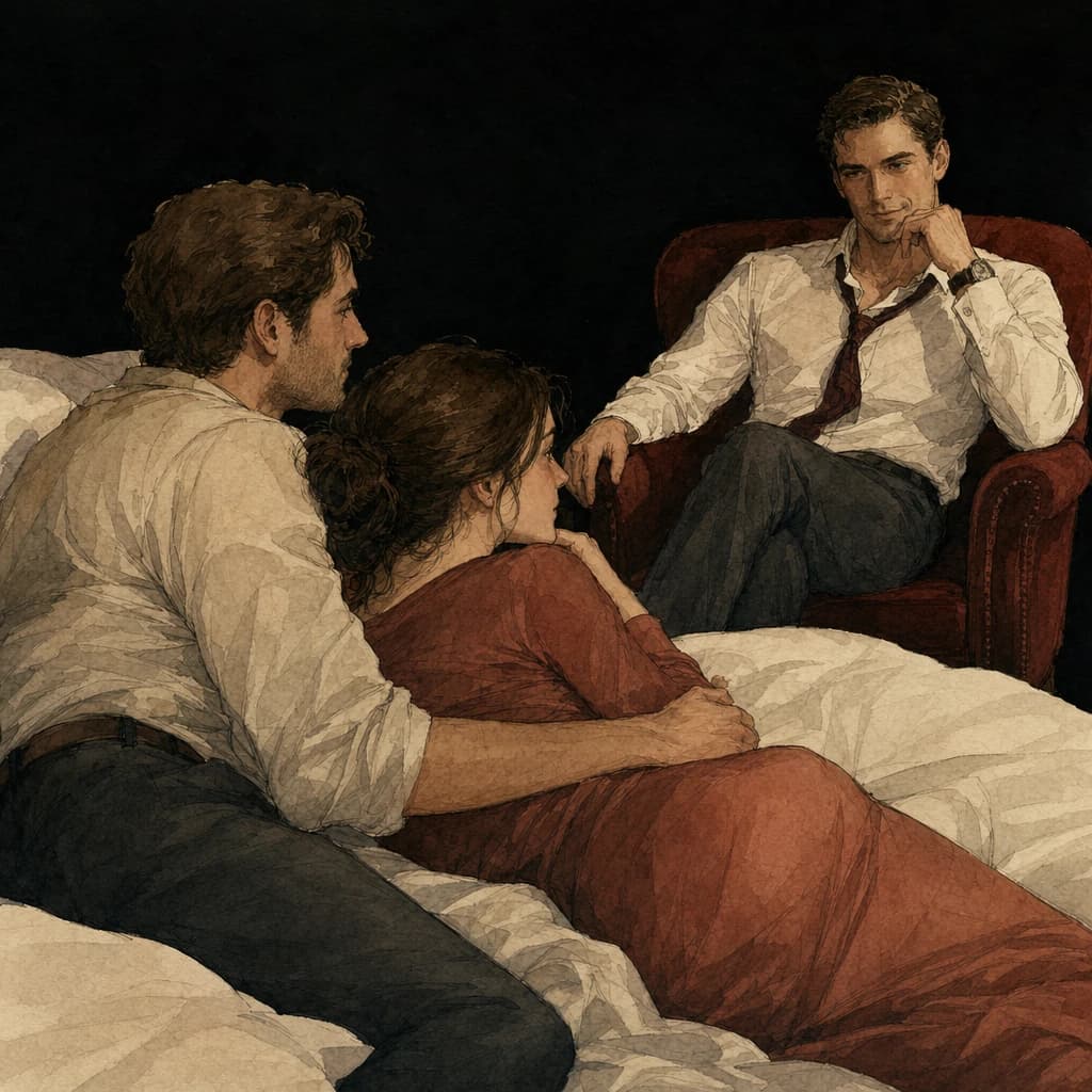 Two people holding steady eye contact across a table, the kind of real-world connection a munch makes possible