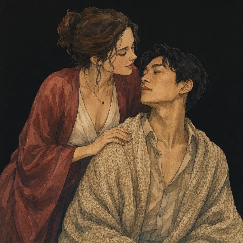 A warm exchange of genuine praise between two people, reflecting the recognition and belonging a munch offers newcomers