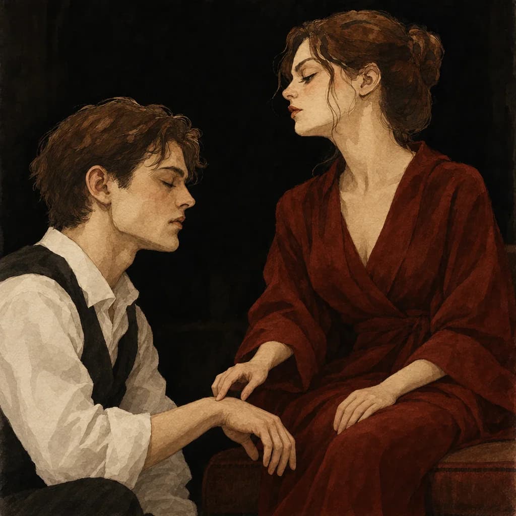 Couple exploring the slow, indirect pressure and teasing touch at the heart of syntribation