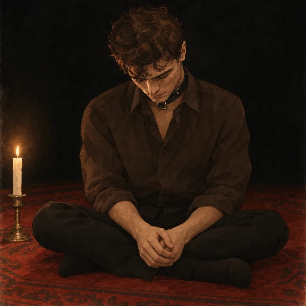 A man held aching at the brink, the overwhelmed sound that defines the best male whimper audio