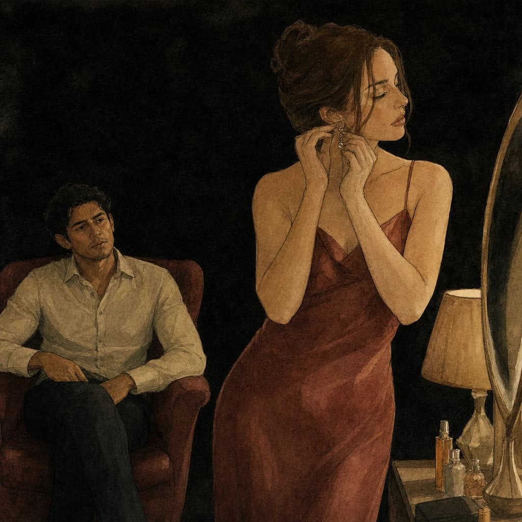 A confident cuckoldress leading consensual power play while her partner watches and consents