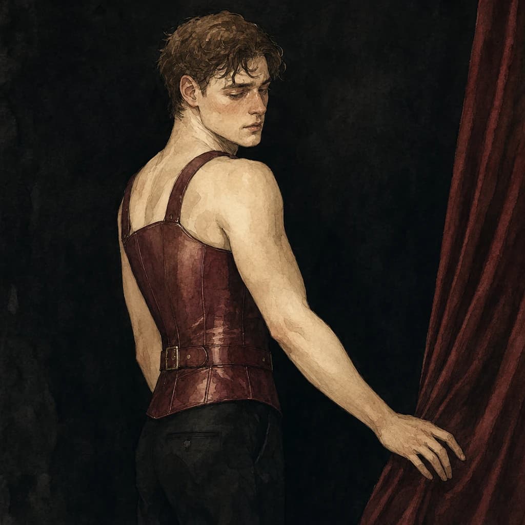 A man modelling fetish clothing within the wider rubberist and fetish community