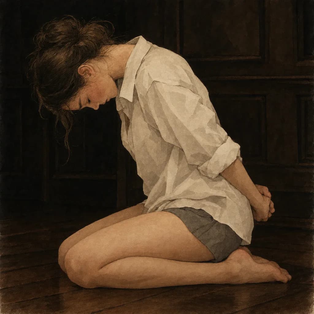 A consenting partner relishing reclaimed slutty dirty talk in a negotiated bedroom dynamic