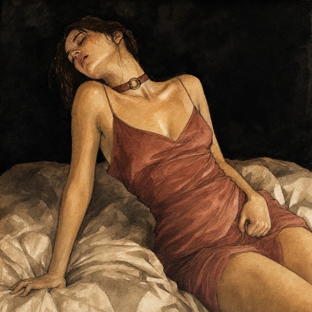 Woman building toward orgasm while grinding face-down, the beginner pillow humping method in action