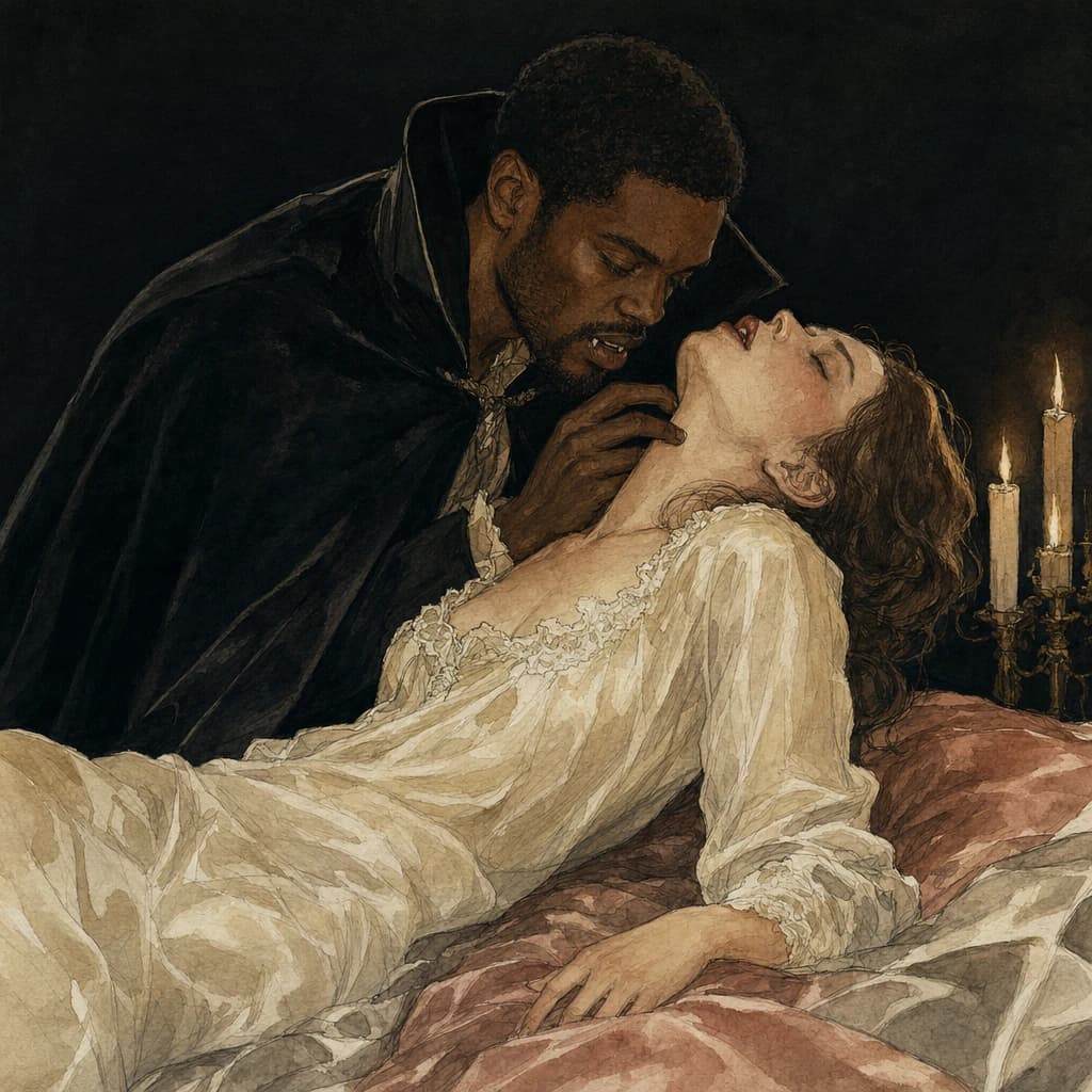 Vampire and victim roleplay capturing the consensual danger that fuels vore fantasy