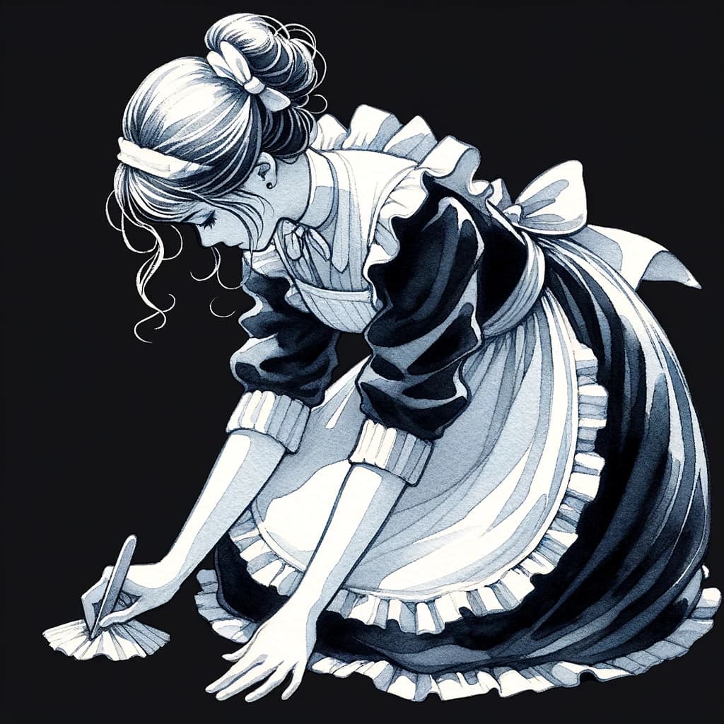 A woman doing her daily chores
