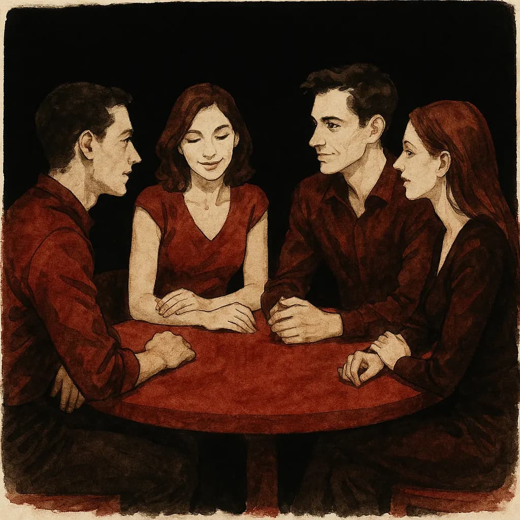 Friends playing never have I ever party game together