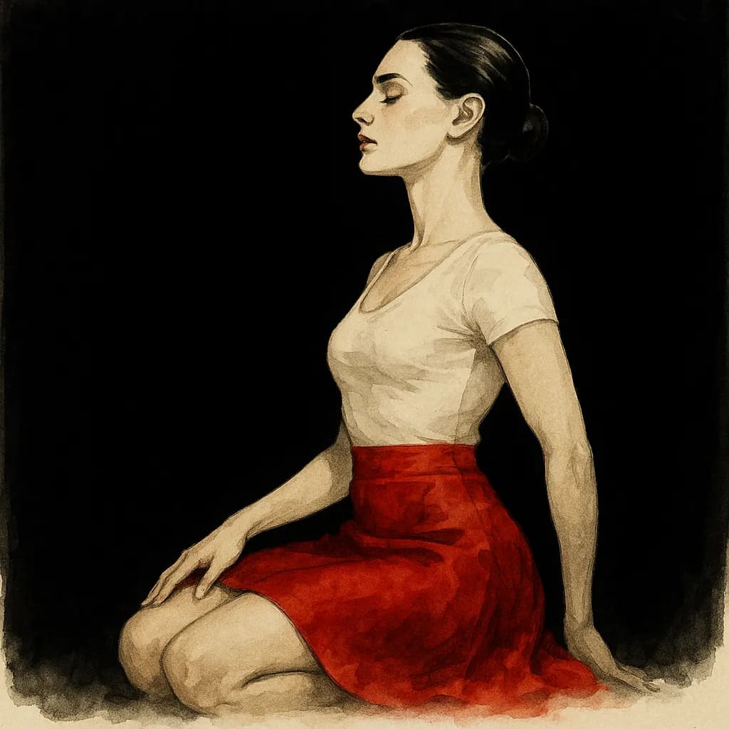 Wearing a skirt provides easy access for face sitting