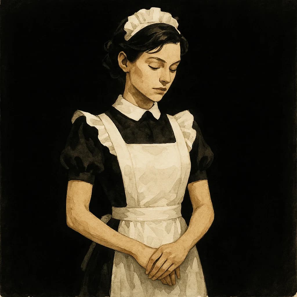 A high protocol partner dressing as a maid as part of their service agreement
