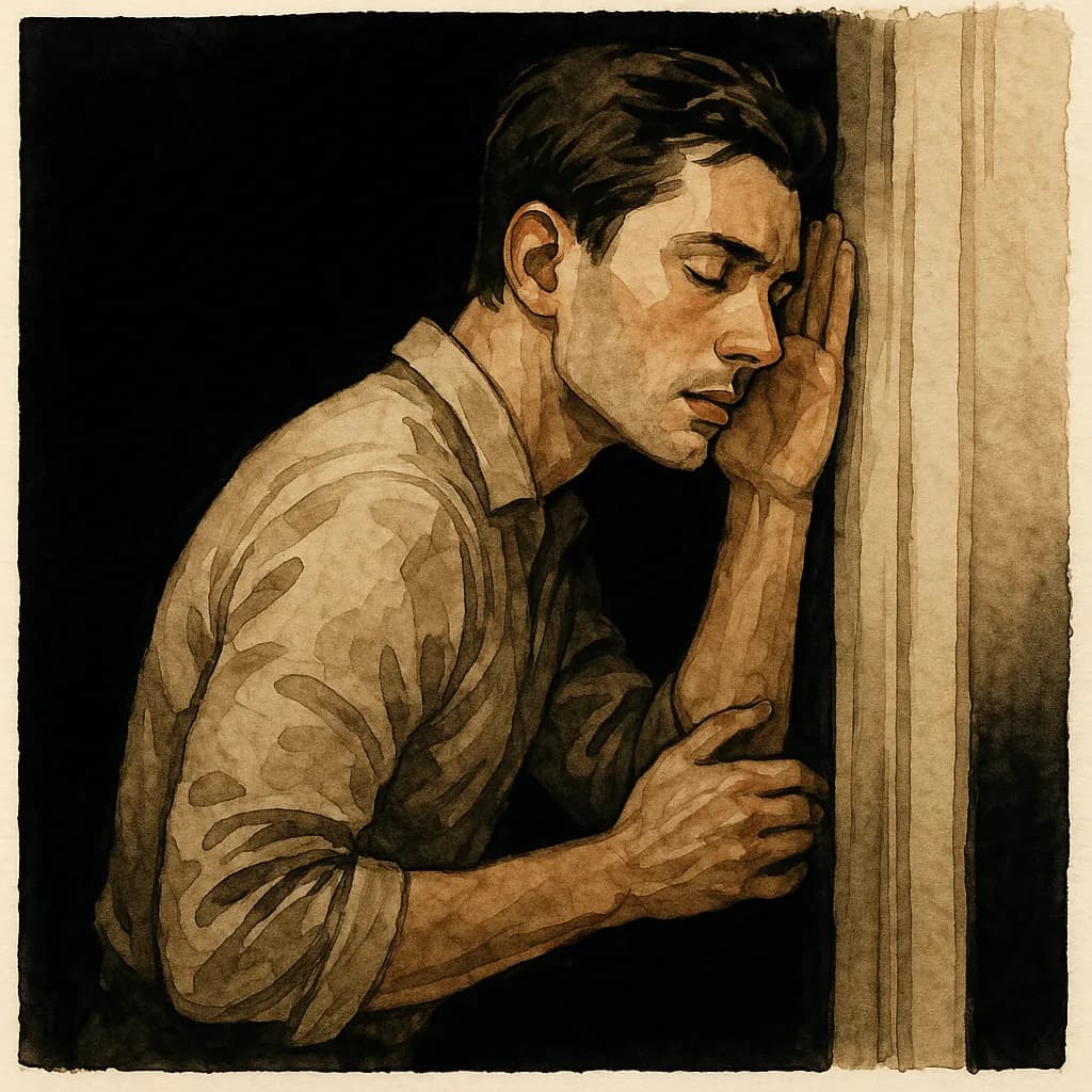 Cuckold listening to the sounds of his partner sleeping with someone else