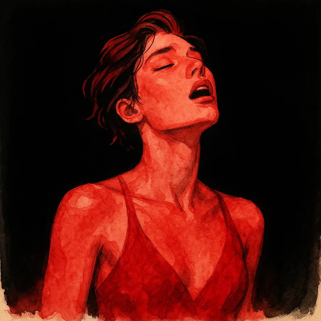A woman orgasming from erotic hypnosis