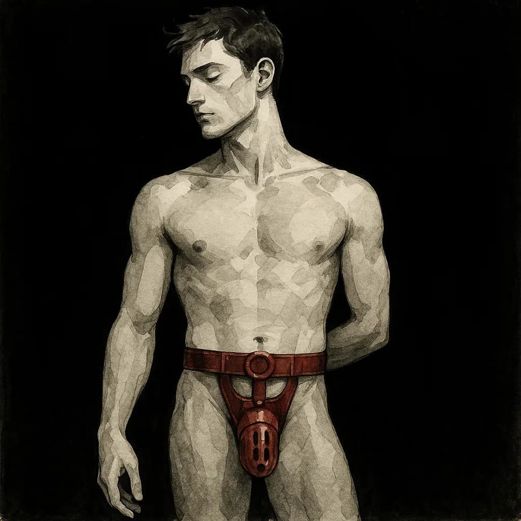 A man wearing a chastity belt