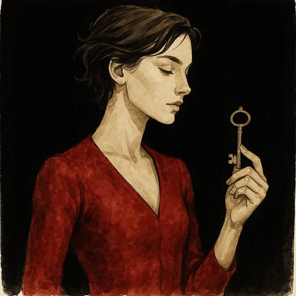 Powerful woman holding the key to her partner's pleasure
