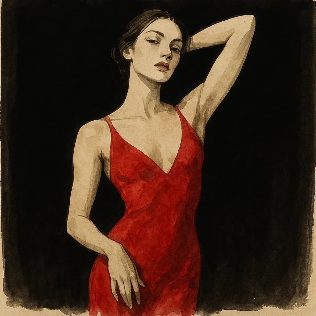 A woman posing beautifully for artistic inspiration