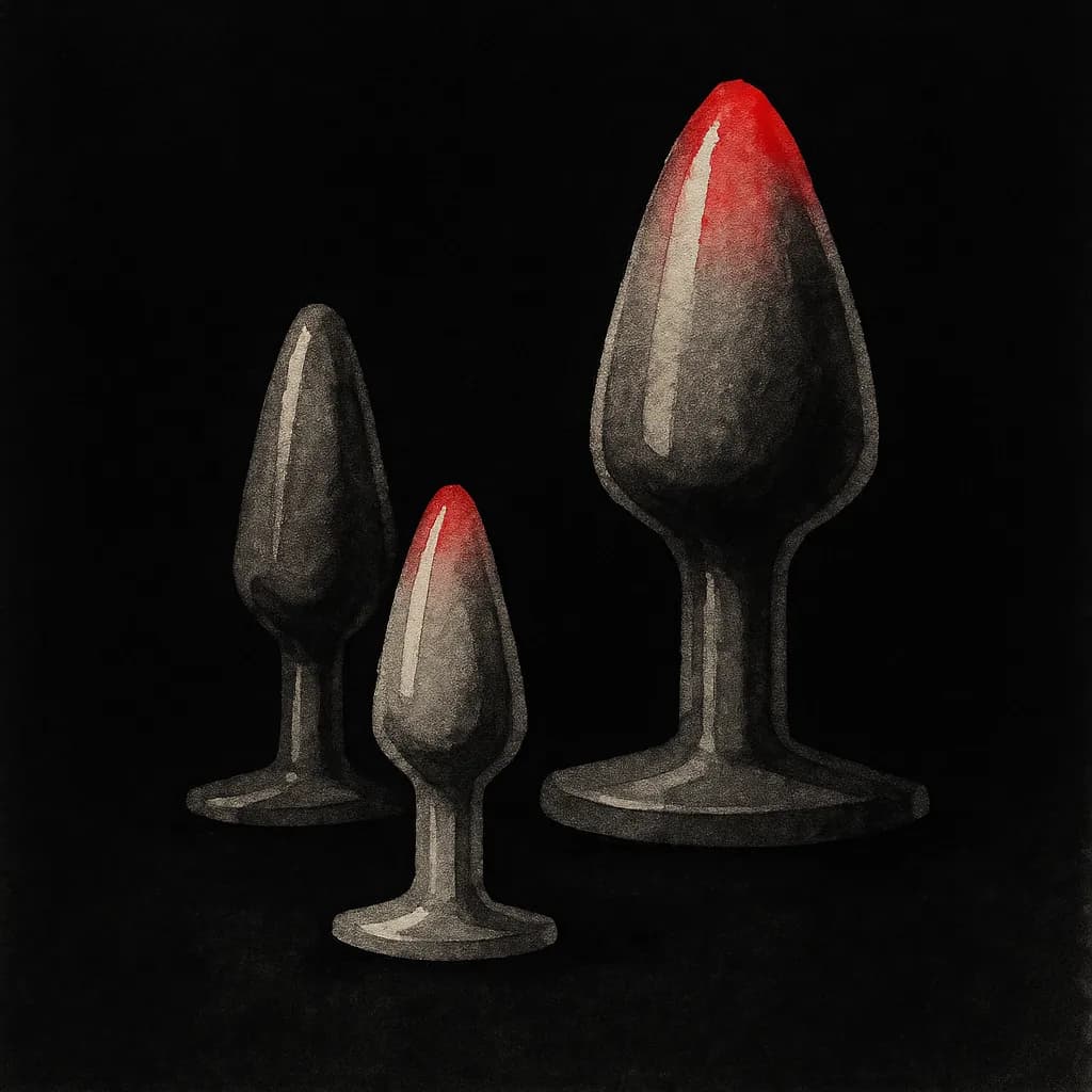 beginner-friendly butt plugs in multiple sizes for anal training before pegging
