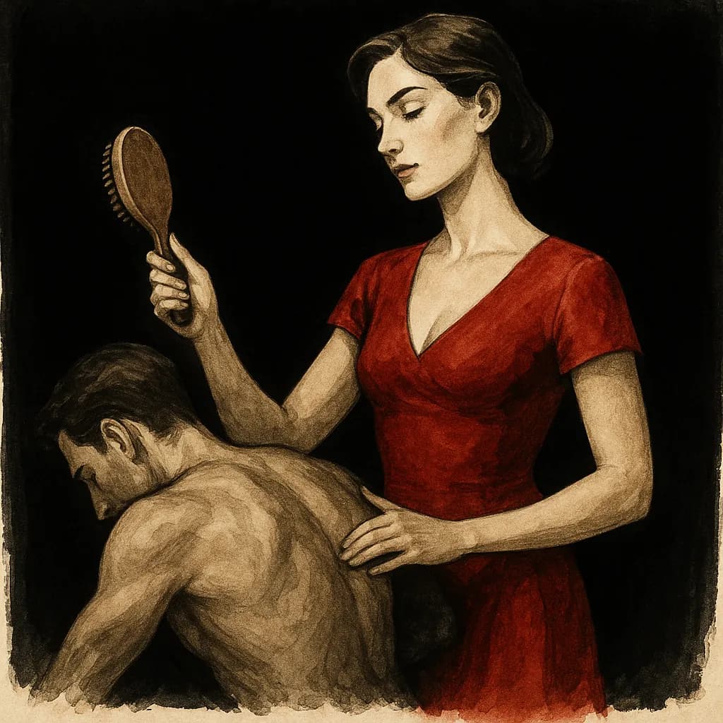 Classic OTK hairbrush - a popular tool for spanking
