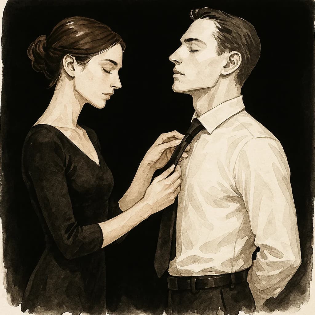 Dominant teaching submissive proper protocol and formal etiquette