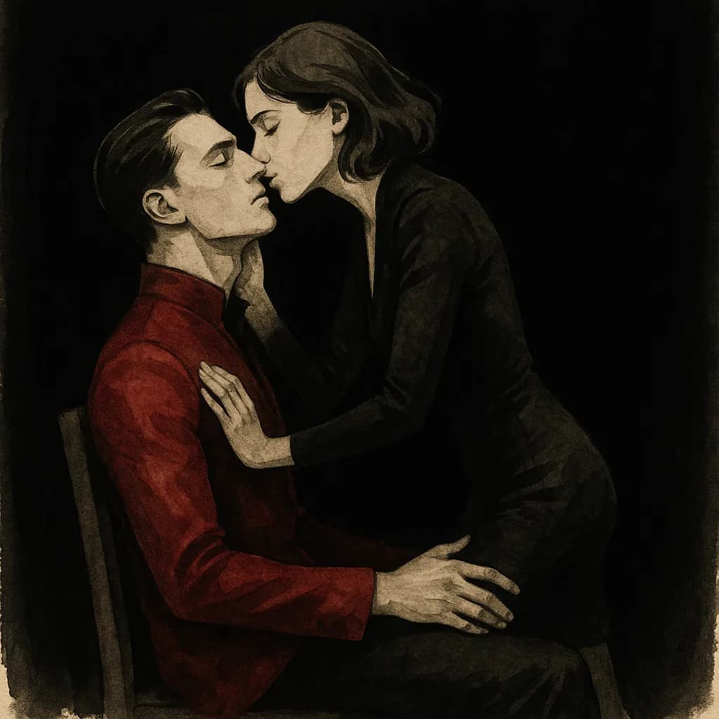 A couple in an intimate chair position exploring new angles