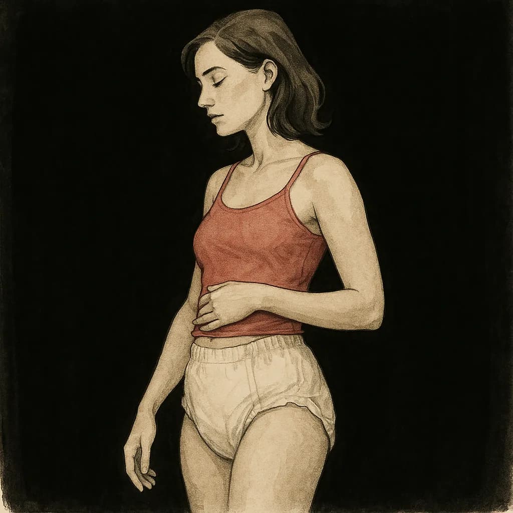 ABDL woman wearing a diaper