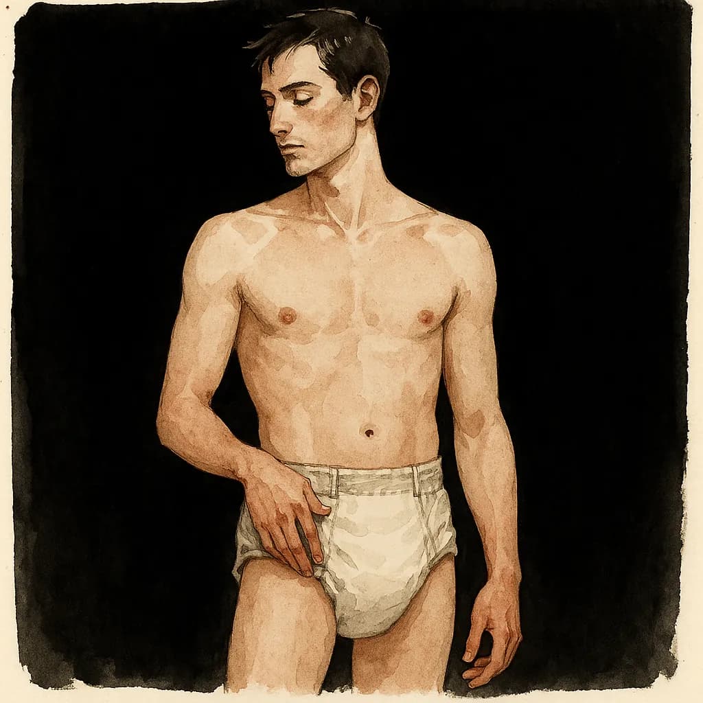ABDL man wearing a diaper